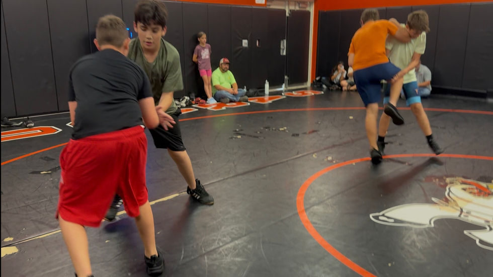 Youth wrestlers on their first day at Sarasota Wrestling Club